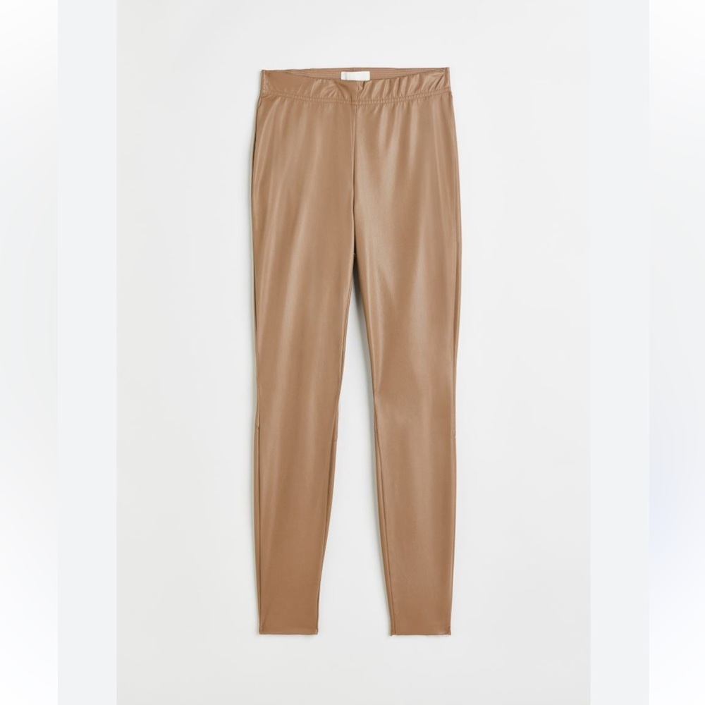 Tan High-Waist Leggings